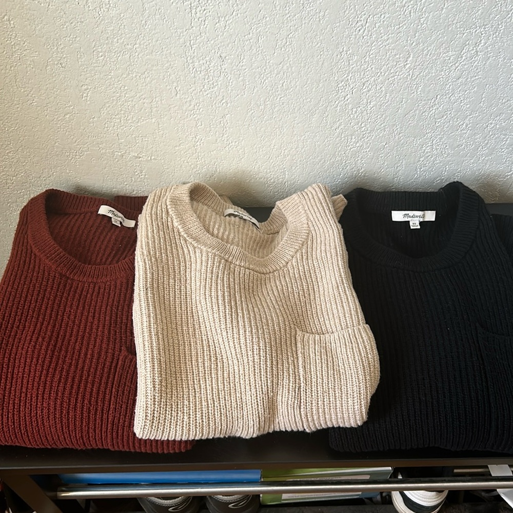 Three Madewell sweaters bundle size xs
